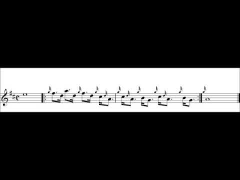 Great Highland Bagpipes Intermediate Exercise 61 – low pitch normal speed