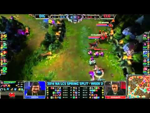 Dignitas Scarra Karthus VS CLG Hotshotgg Xerath Highlights   NA LCS Spring 2014 W2D2 MUST SEE