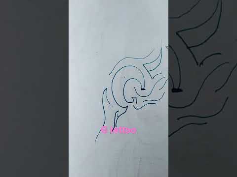 simple g alphabet pen tattoo design by GR #shorts...