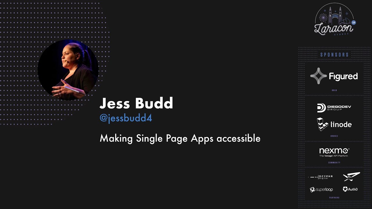 Jess Budd - Making Single Page Apps accessible