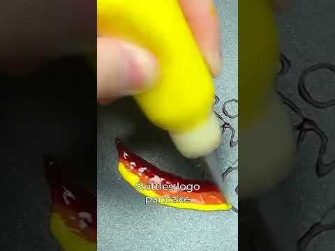 Skittles Logo Pancake Art #Shorts