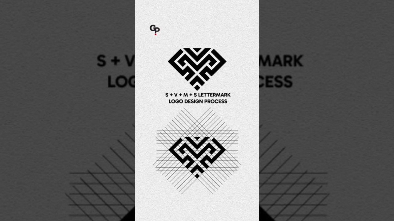 S + V + M + S Lettermark Logo Design Process | Adobe Illustrator Tutorial #logodesign #logos#shorts