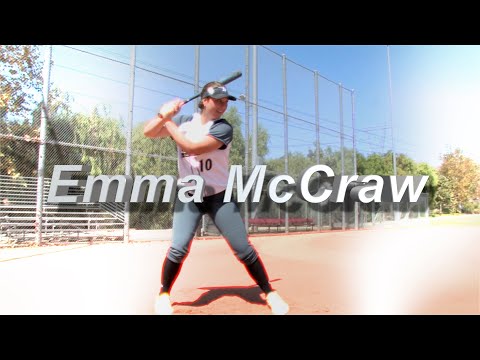 2022 Emma McCraw - 4.0 GPA - Athletic Third Base Softball Skills Video - Socal Athletics McCarthy