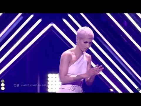 Eurovision Song Contest 2018 - random guy walks on stage interrupts singer and starts singing.