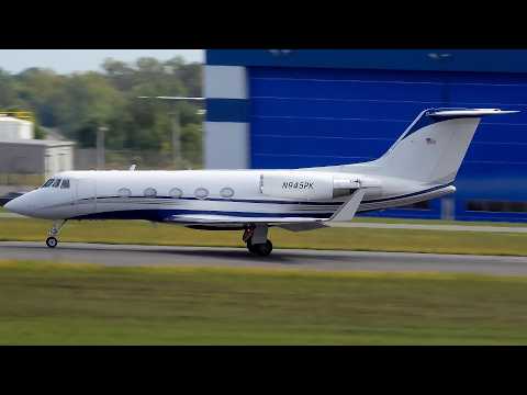(4k) LOUD Gulfstream II Takeoff from Trenton | 10/2/2024
