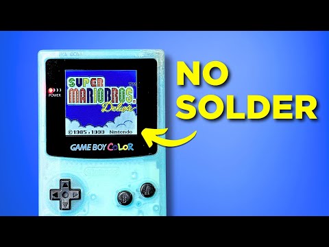 The EASIEST GameBoy Color Backlight Mod! NO Trimming or Soldering!