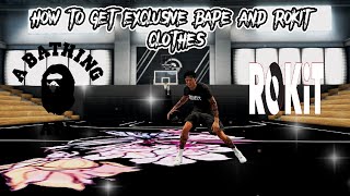 NBA LIVE 19 HOW TO GET EXCLUSIVE BAPE AND ROKIT CLOTHES AND MORE🔥