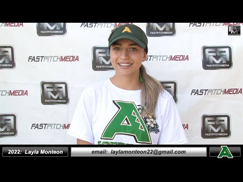2022 Layla Monteon - 4.1 GPA - Athletic Middle Infielder Softball Skills Video - Athletics Nielsen