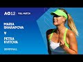 Maria Sharapova V Petra Kvitova Full Match Australian Open 2012 Semifinal