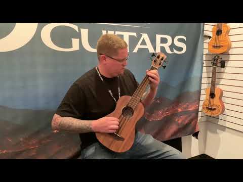 Luna Bari-Bass Koa Ukulele w/ Preamp and Gig Bag UKE BBASS KOA image 14