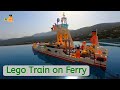 Lego train on Railroad Ferry Ship Boat
