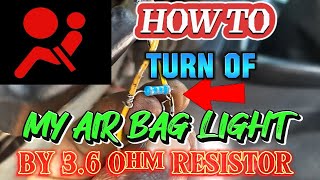 How to bypass srs air bag light using just a resistor