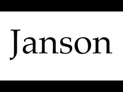 How to Pronounce Janson
