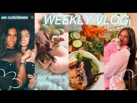 WEEKLY VLOG ♡ (lazy week at home.. bestie sleepover, designing my living room, random night out+!!)