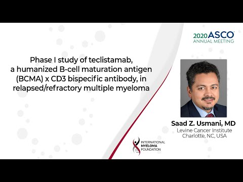Phase I study of teclistamab, a humanized BCMA x CD3 bispecific antibody, in relapsed/refractory MM
