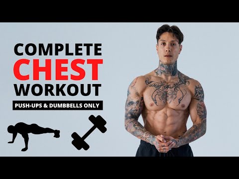 COMPLETE Chest Workout | Push-ups & Dumbbells ONLY