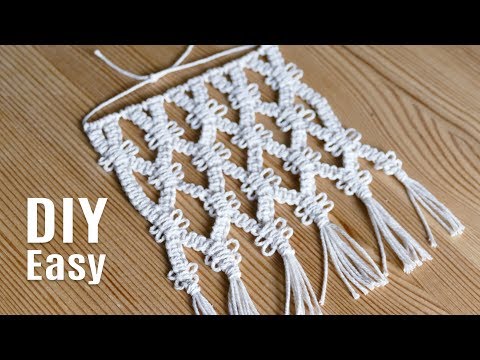 DIAMOND MESH MACRAME TABLECLOTH PATTERN TUTORIAL