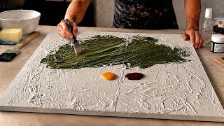 Stunning Textured Abstract Art / Bold Acrylic Palette Knife Techniques / A Surprise for You 