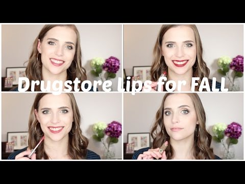 Drugstore Lipsticks for FALL | My Fav Five Video