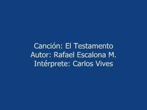 El Testamento Musica Colombiana... Carlos Vives