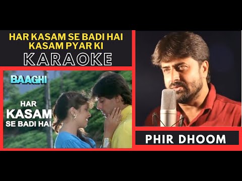 Har Kasam Se Badi Hai Kasam [ Baaghi Movie ] Original Crystal Clear Karaoke With Scrolling Lyrics