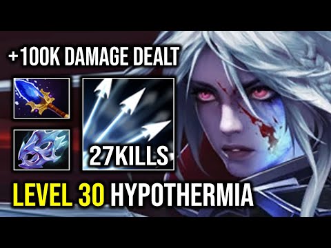 LEVEL 30 Late Game Hypothermia Drow Ranger +100K Total Damage Dealt Dota 2