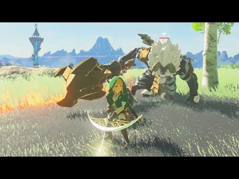 Linkle Shows Great Plateau Lynel The Bow of Light - Zelda Breath of the Wild