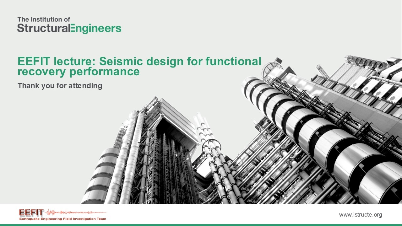 EEFIT lecture: seismic design for functional recovery performance