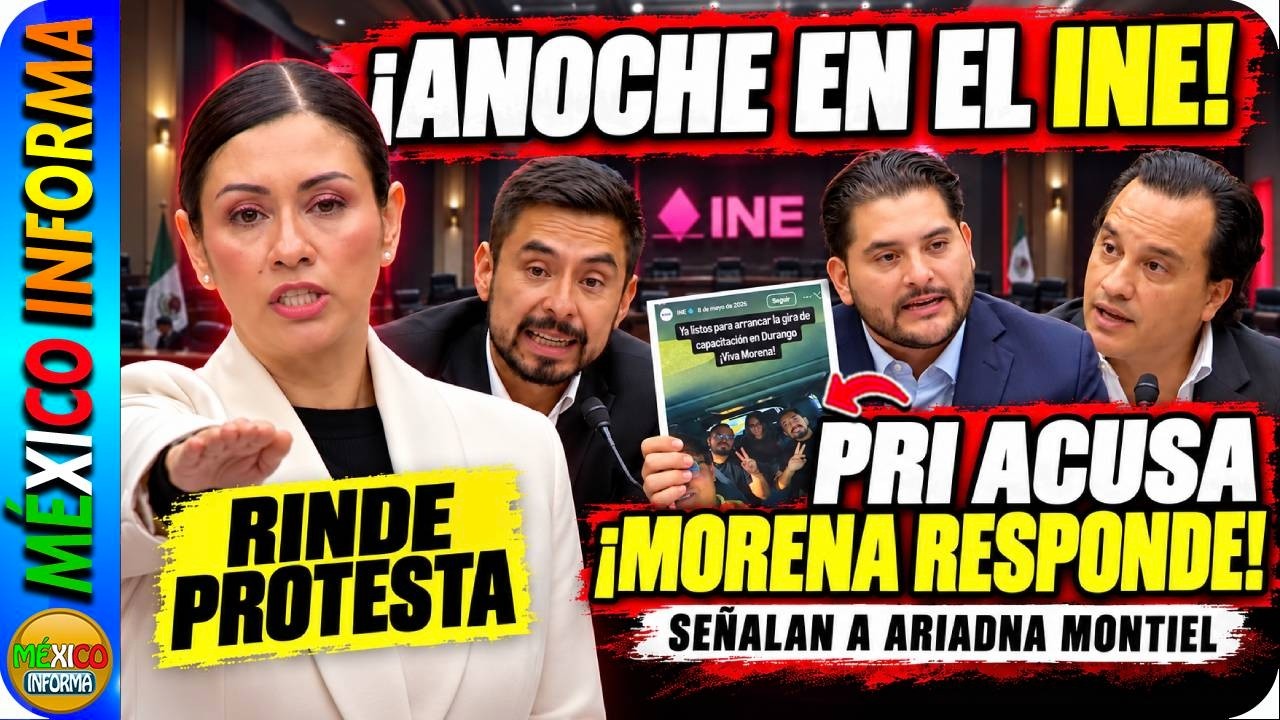 PASÓ ANOCHE EN EL INE. ASÍ RINDIÓ PROTESTA BLANCA GARCÍA. PRI RECLAMA A MORENISTA Y LO ACUSA.