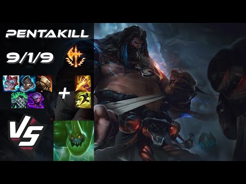 JUNGLE Udyr vs Zac [PENTAKILL] - NA Grandmaster Patch 25.S2.8
