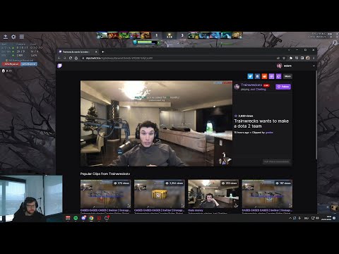 Qojqva's reaction to Trainwrecks wanting to build a Dota team with s4, Arteezy or zai