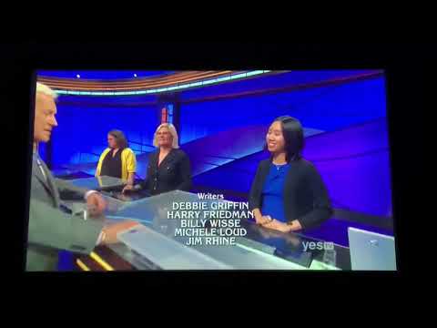 Jeopardy short end credit roll, Sarah Jett Rayburn Day 3 (4/28/20)