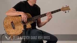Video thumbnail for Dean Guitars Exotica Quilt Ash Acoustic/Electric Bass by Dean Guitars