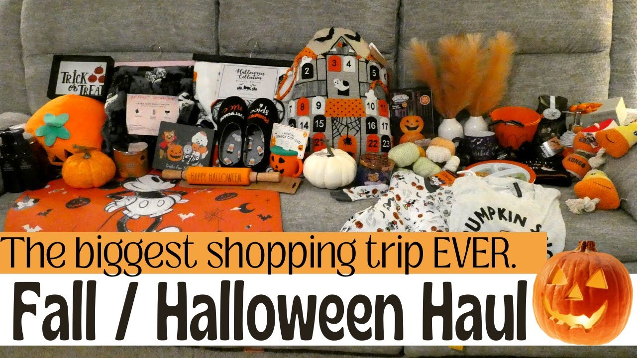 GIANT FALL AND HALLOWEEN HAUL 2022 I HOME DECOR + FASHION HAUL