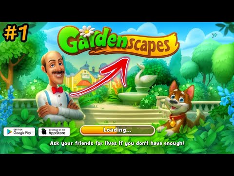 Walkthrough Gardenscapes Gameplay Part 1 ( iOS, Android )