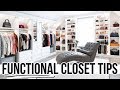 10 Tips For A FUNCTIONAL Walk In Closet Or Dressing Room