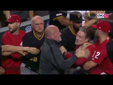 Reds vs. Pirates Yasiel Puig Amir Garrett BASEBALL FIGHT Alternate Commentary!