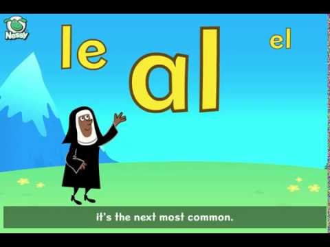 Nessy Spelling Strategy | Learn to use suffixes -le -al -el with the Singing Nun | Educational Song