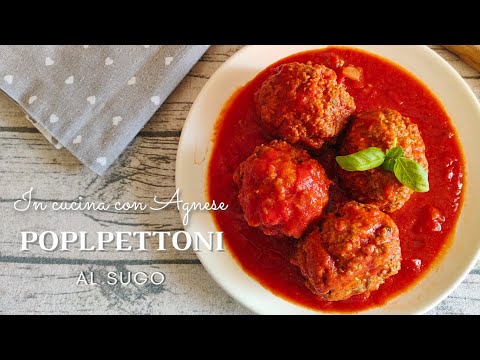 POLPETTONI farciti AL SUGO - ricetta tradizionale dei polpettoni di carne al sugo MORBIDI e SAPORITI