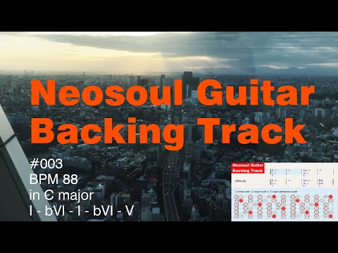 Neosoul Guitar Backing Track 003 - BPM 88, in C major