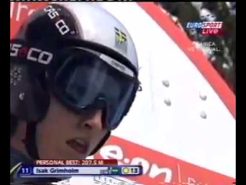 Isak Grimholm 205.5 m Planica 2007 (Polish Commentary)