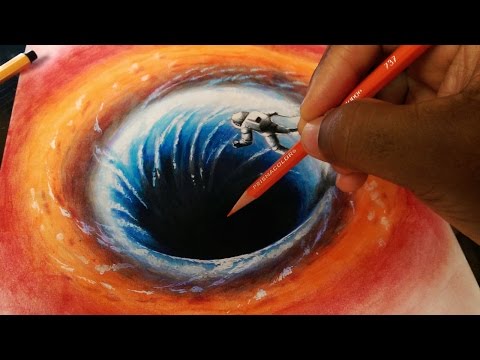 3D Black Hole Drawing - Part 1/2 - Sketch