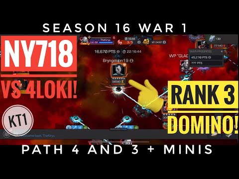 NY718 Vs 4LOKI! Season 16 War 1! Season Starts With Rank 3 Domino On Path 4... Perfect :/