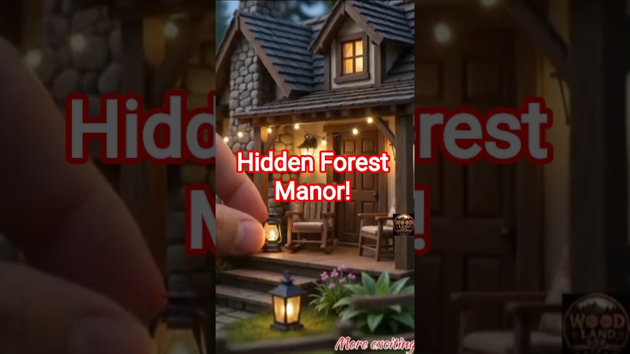 Built a Tiny Woodland Manor by Hand! 🌲🏡🤯 #shorts