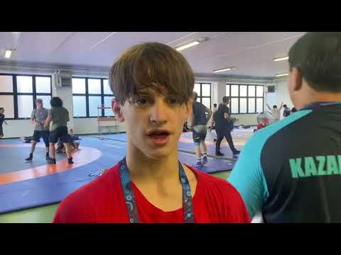 Domenic Munaretto (45 kg) after advancing to the 2022 U17 World finals