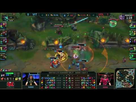 VIT vs UOL Highlights Game 2 EU LCS SUMMER 2017 Vitality vs Unicorns of Love W1D2