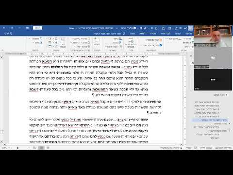 הרב יהושע ביסמוט - שבת - שלחן שבת - שיעור 04 - סידור הלחם על שולחן שבת