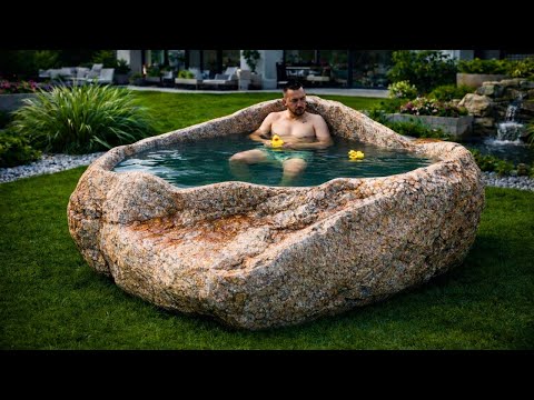 The Whole Truth: How I Made a Natural Stone Bathtub by Hand | DIY Full Process