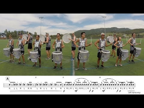 2017 Blue Knights Snares - LEARN THE MUSIC to "Concerto for Percussion and Orchestra"