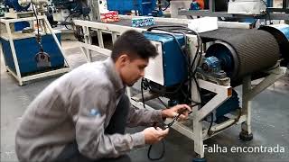 Logística e manutenção de esteira transportadora - miniaula Firjan SENAI
